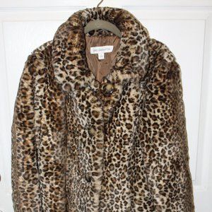 Animal Print Fake Fur Jacket
